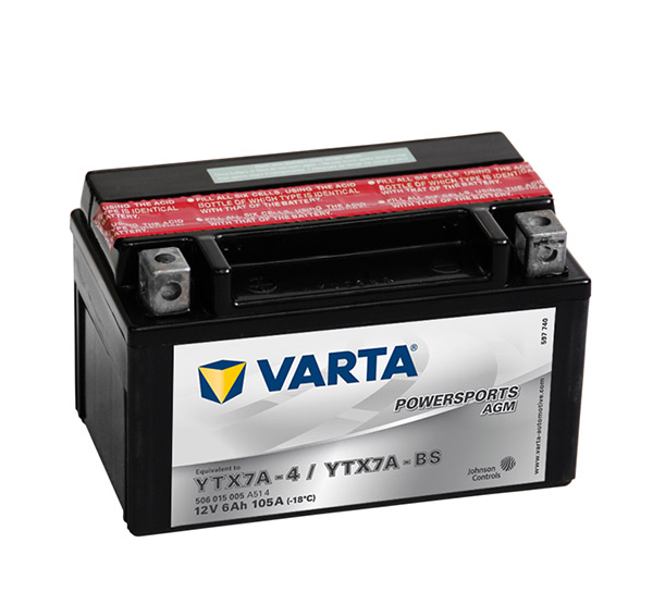 Motorradbatterie VARTA 12V-9Ah, 13,6x14x7,6 cm