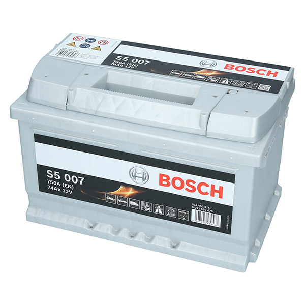 Bosch S5 007, 12V 74Ah 750A/EN Autobatterie Bosch. TecDoc: .