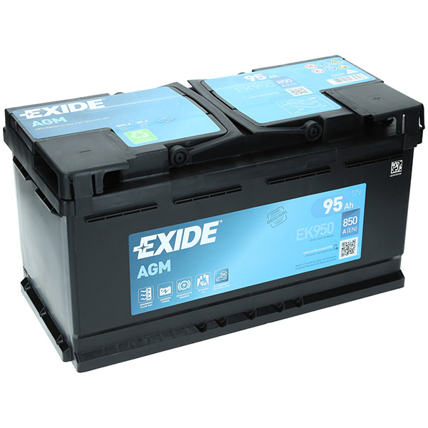 Electronicx AGM Autobatterie Starterbatterie Batterie Start-Stop 95 AH 12V  850A