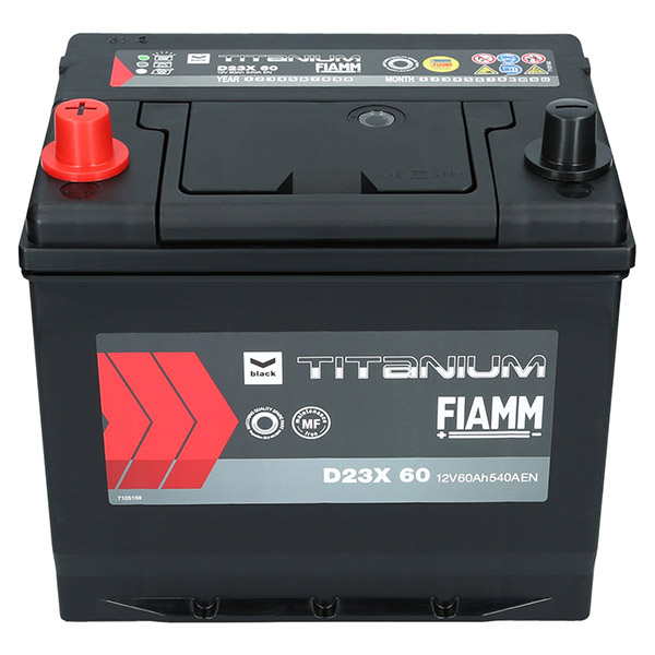 Fiamm Black 12V 60Ah D23X60 Autobatterie Fiamm JFTP60