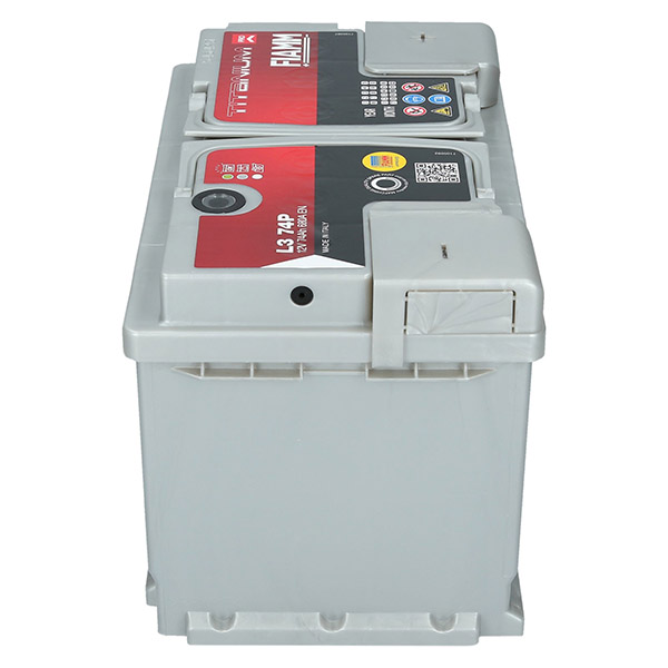 Batterie-Voiture-Démarrage-L3/74-FIAMM-12v/74Ah/640A-Valaispositif droite -  Winner Price