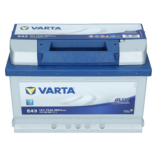 Varta E43, 12V 72Ah Blue Dynamic Autobatterie Varta. TecDoc: .
