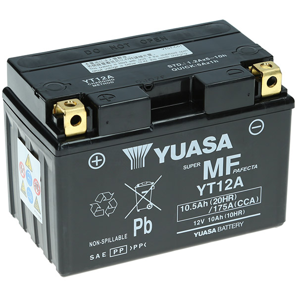 Yuasa AGM 12V 10,5Ah YT12A Motorradbatterie Yuasa. TecDoc: .
