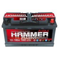 Hammer AGM 12V 100Ah 1000 A Autobatterie