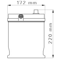 Hammer 12V 60Ah 500 A +Links Autobatterie