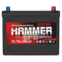 Hammer EFB 12V 70Ah 680 A Autobatterie