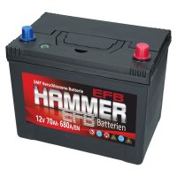 Hammer EFB 12V 70Ah 680 A Autobatterie