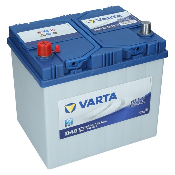 Varta D48 12V 60Ah 540 A +Links Blue Dynamic Autobatterie