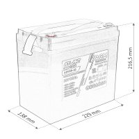 Atlant Deep Cycle 12V 65Ah AGM Bleiakku AEV65-12 Industriebatterie