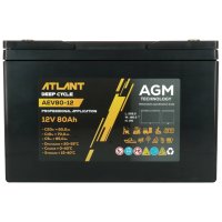Atlant Deep Cycle 12V 80Ah AGM Bleiakku AEV80-12 Industriebatterie