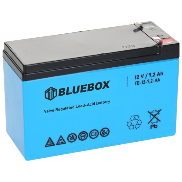 Bluebox 12V 7,2Ah Bleiakku AGM VRLA Industriebatterie
