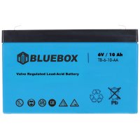 Bluebox 6V 10Ah Bleiakku AGM VRLA Industriebatterie