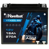 Novelbat AGM YTX20L-BS Motorradbatterie 12V 18Ah